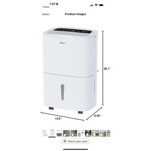 Shinco 3000 Sq.Ft Energy Star Dehumidifier, 50 Pint - for Large Rooms